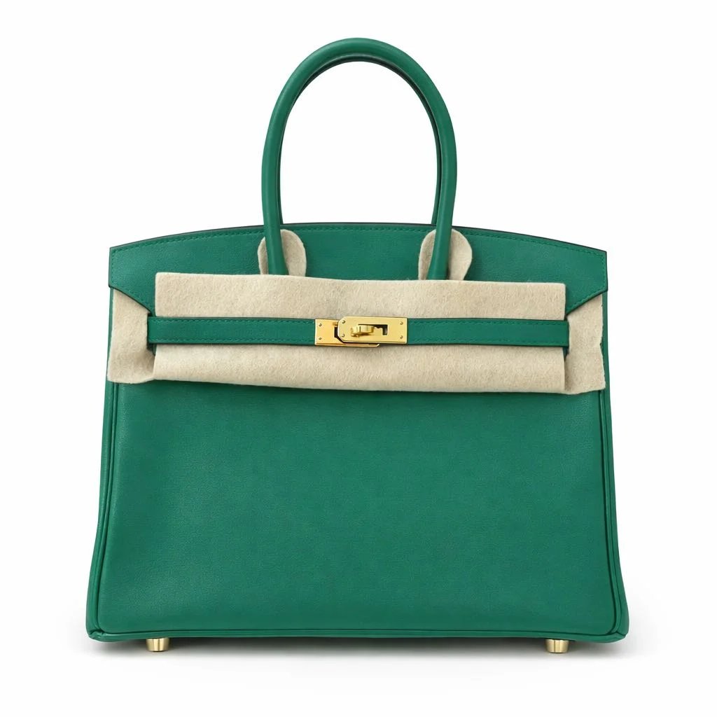 Green Hermès handbag
